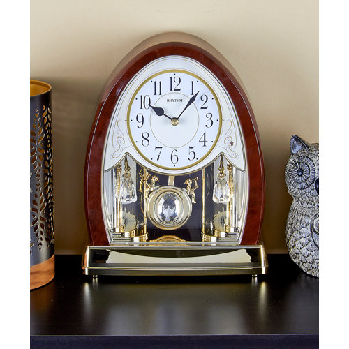 Charlton Home® Traditional Analog Quartz Movement / Crystal Tabletop